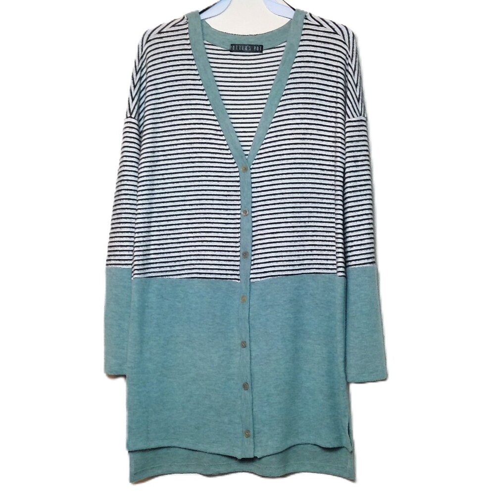 Cardigan MEDIUM Long Sleeve Knit Lightweight button-down top Sweater summer